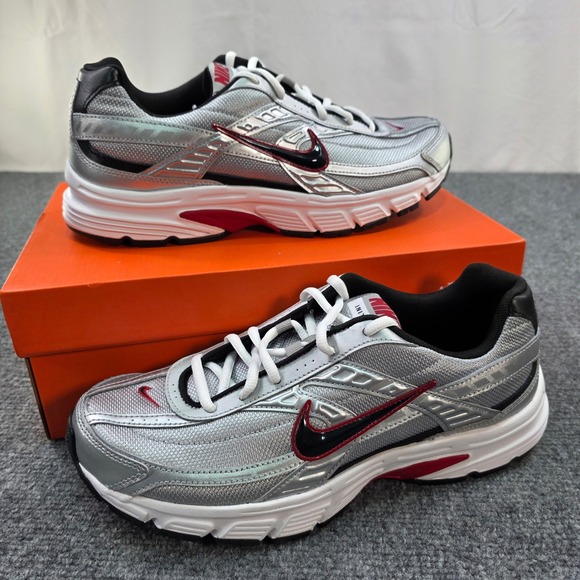 Nike Initiator‎ Running Shoes Sneakers Metallic Silver Black White Mens 10.5